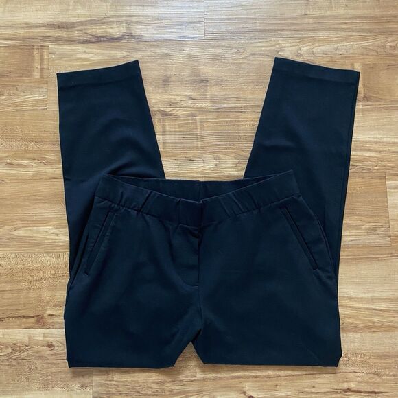 J. JILL M Black Ponte Slim Leg Pull-On Ankle Pants Business Casual Comfort Chic - Picture 3 of 16